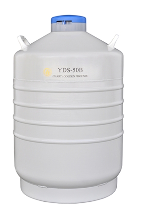 成都金凤运输型液氮生物容器YDS-50B，含六个120MM高的提筒